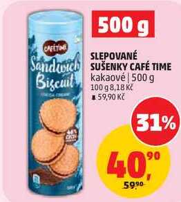 SLEPOVANÉ SUŠENKY CAFÉ TIME kakaové, 500 g 