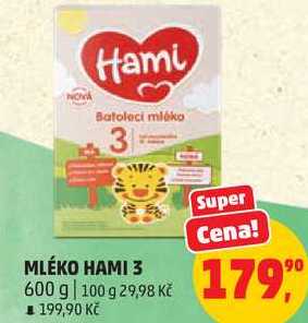 MLÉKO HAMI 3, 600 g