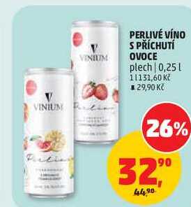 PERLIVÉ VÍNO S PŘÍCHUTÍ OVOCE plech, 0,25 l