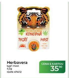 Herbavera tygří mast 4,5g