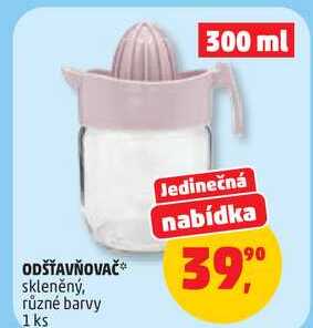 ODŠŤAVŇOVAČ skleněný, různé barvy, 1 ks