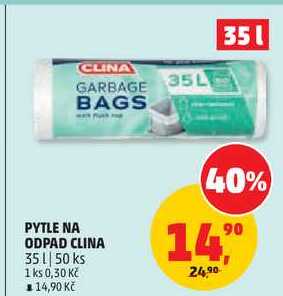 PYTLE NA ODPAD CLINA 35 l, 50 ks