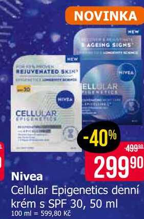 Nivea Cellular Epigenetics denní krém s SPF 30, 50 ml
