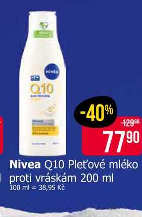 Nivea Q10 Pleťové mléko proti vráskám 200 ml 