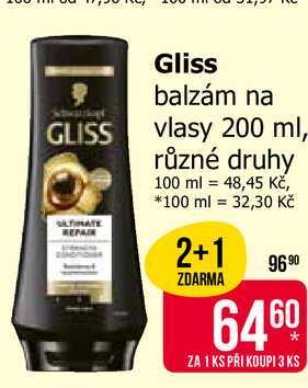 Gliss balzám na vlasy 200 ml, různé druhy 