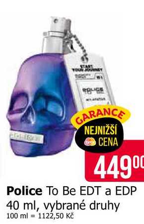 Police To Be EDT a EDP 40 ml, vybrané druhy