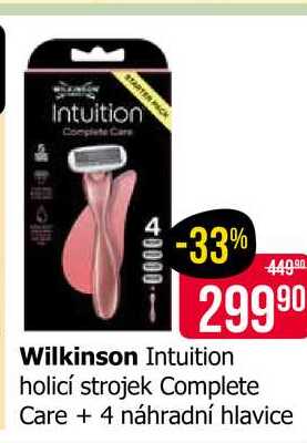 Wilkinson Intuition holicí strojek Complete Care + 4 náhradní hlavice
