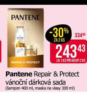 Pantene Repair & Protect vánoční dárková sada (šampon 400 ml, maska na vlasy 300 ml)