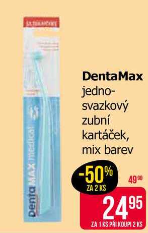 DentaMax jednosvazkový zubní kartáček, mix barev