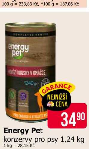Energy Pet konzervy pro psy 1,24 kg 