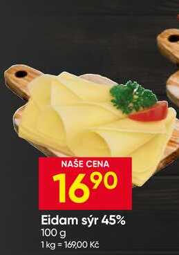 Eidam sýr 45% 100 g