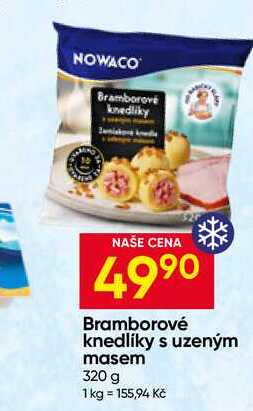 NOWACO Bramborové knedlíky s uzeným masem 320 g