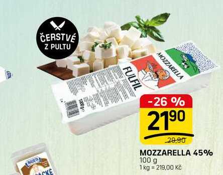 MOZZARELLA 45% 100 g 
