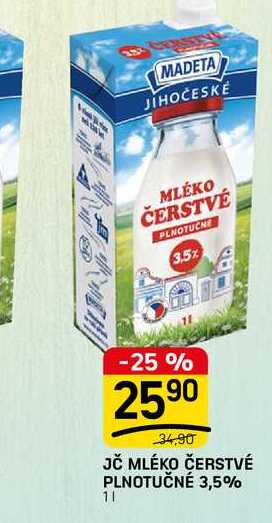 JČ MLÉKO ČERSTVÉ PLNOTUČNÉ 3,5% 11 