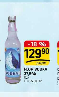FLOP VODKA VODKA 37,5% 0,51  v akci