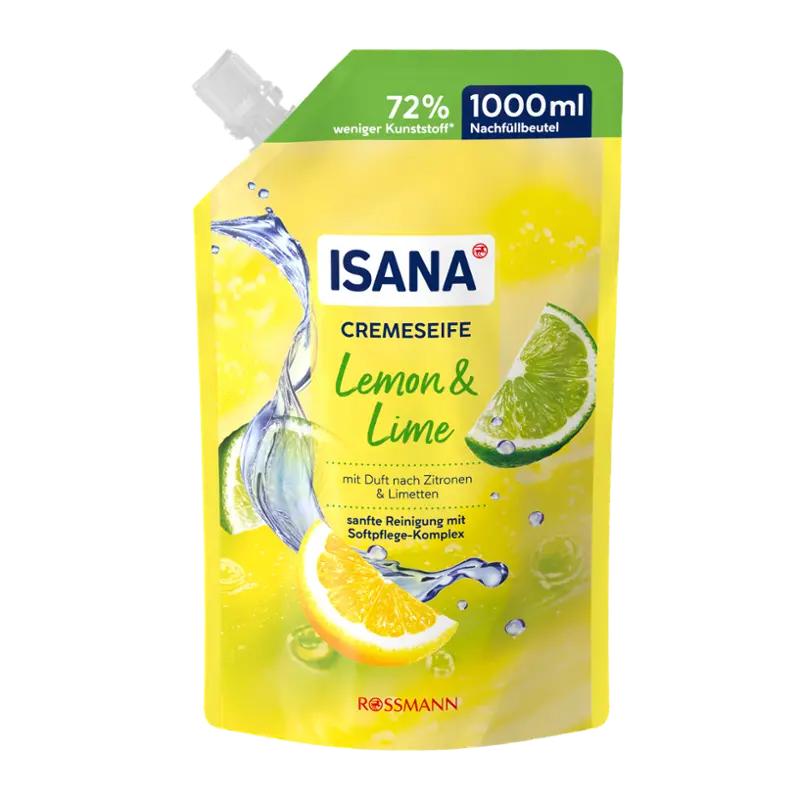 ISANA Krémové tekuté mýdlo Lemon & Lime náhradní náplň