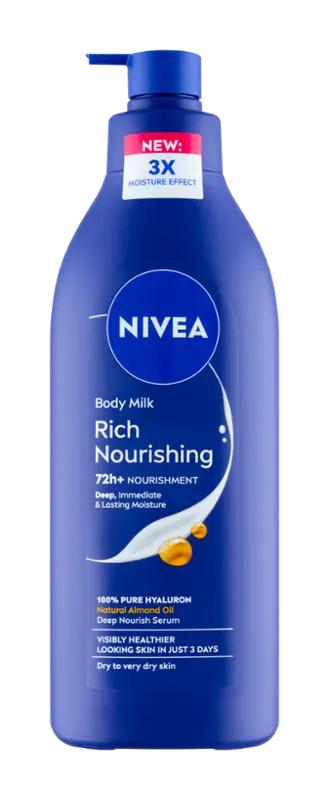 NIVEA Výživné tělové mléko Body Milk Rich Nourishing, 400 ml