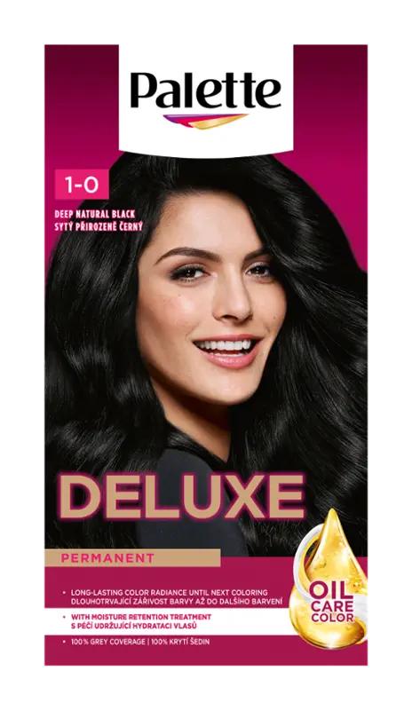 Palette Barva na vlasy Deluxe 1-0 sytá přirozeně černá, 1 ks