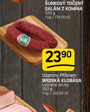 BRDSKÁ KLOBÁSA vybrané druhy 100 g