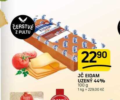 JČ EIDAM UZENÝ 44% 100 g