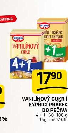 VANILÍNOVÝ CUKR | KYPŘICÍ PRÁŠEK DO PEČIVA 4+1160-100 g
