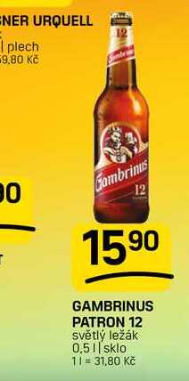 GAMBRINUS PATRON 12 světlý ležák 0,5l