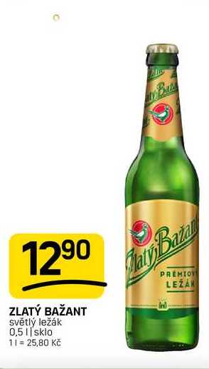 ZLATÝ BAŽANT světlý ležák 0,5l