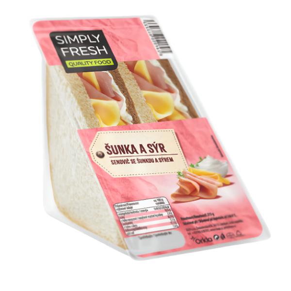 Simply Fresh Sendvič šunka a sýr