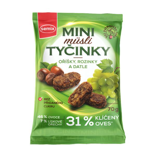 Semix Mini müsli tyčinky s oříšky bez lepku