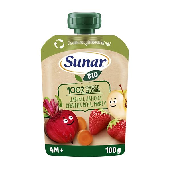 Sunar BIO Jablko jahoda červená řepa