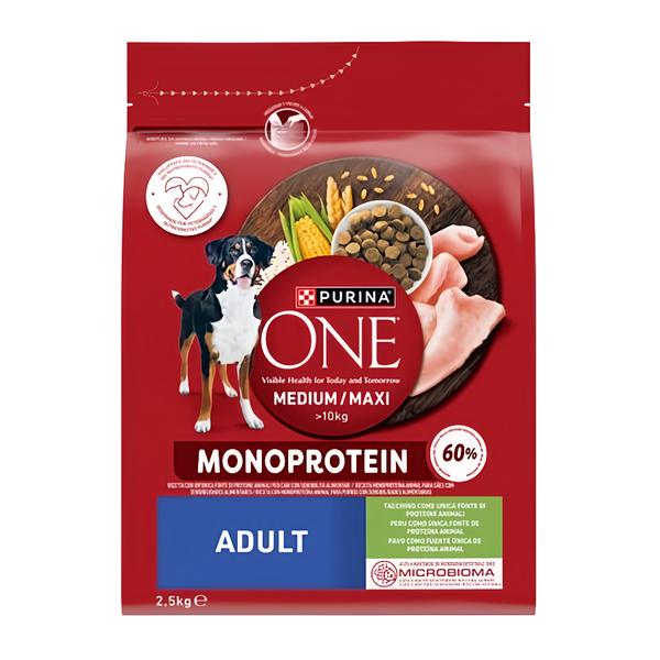 Purina ONE Medium/Maxi Monoprotein granule pro psy krůta