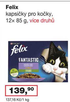 Felix kapsičky pro kočky, 12x 85 g