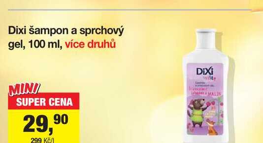 Dixi šampon a sprchový gel, 100 ml