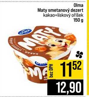 Olma Maty smetanový dezert kakao+lískový oříšek 150 g