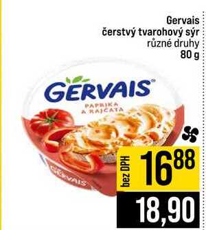 Gervais čerstvý tvarohový sýr různé druhy 80 g 