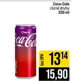 Coca-Cola různé druhy 330 ml