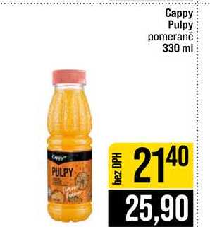Cappy Pulpy pomeranč 330 ml 