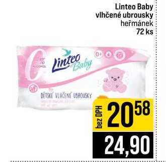 Linteo Baby vlhčené ubrousky heřmánek 72 ks
