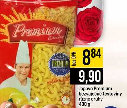 Japavo Premium bezvaječné těstoviny různé druhy 400 g 