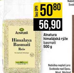 Alnatura himalájská rýže basmati 500 g