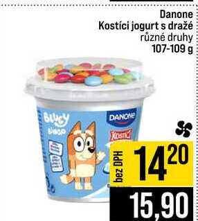 Danone Kostíci jogurt s dražé různé druhy 107-109 g 