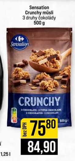 Sensation Crunchy müsli 3 druhy čokolády 500 g