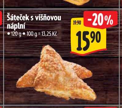 Šáteček s višňovou náplní 120 g   