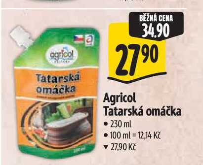 Agricol Tatarská omáčka 230 ml