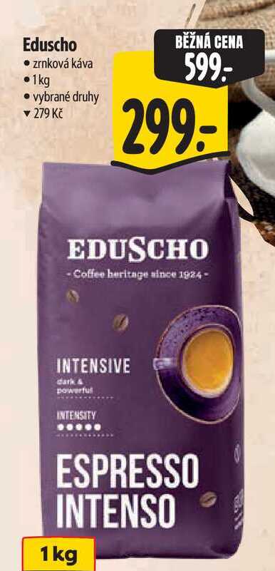 Eduscho zrnková káva  1kg   v akci