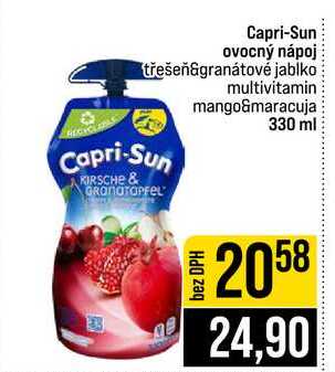 Capri-Sun ovocný nápoj třešeň&granátové jablko multivitamin mango&maracuja 330 ml 