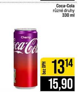 Coca-Cola různé druhy 330 ml