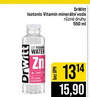 DrWitt Isotonic Vitamin minerální voda různé druhy 550 ml