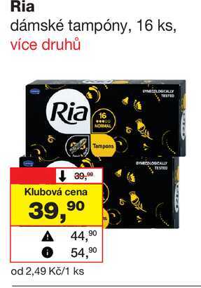 Ria dámské tampóny, 16 ks