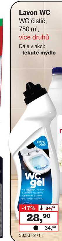 Lavon WC WC čistič, 750 ml